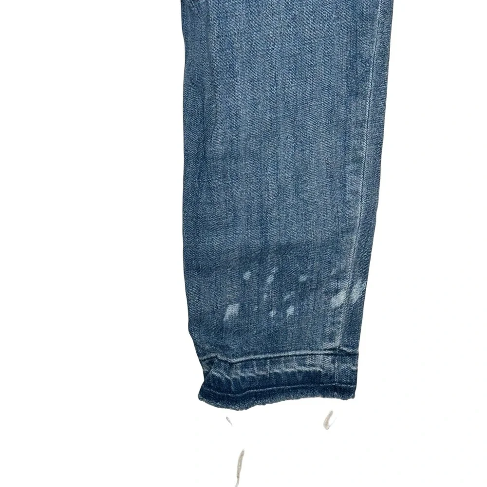 Ann Taylor Loft Women Jeans‎ Relaxed Skinny Cropped Raw Hem Denim Blue 25